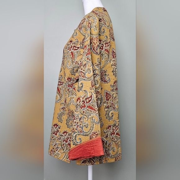 Sam Hilu Vintage Mandarin Quilted Floral Jacket, XS - Picture 6 of 11